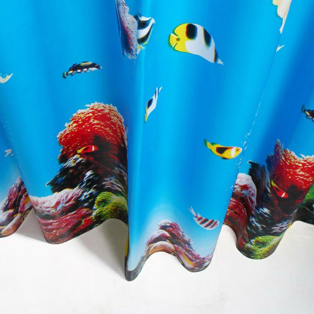 Утолщенный Отправить крючки Подводный мир Ванная Душевая занавеска Удлиненная Перегородка для туалета