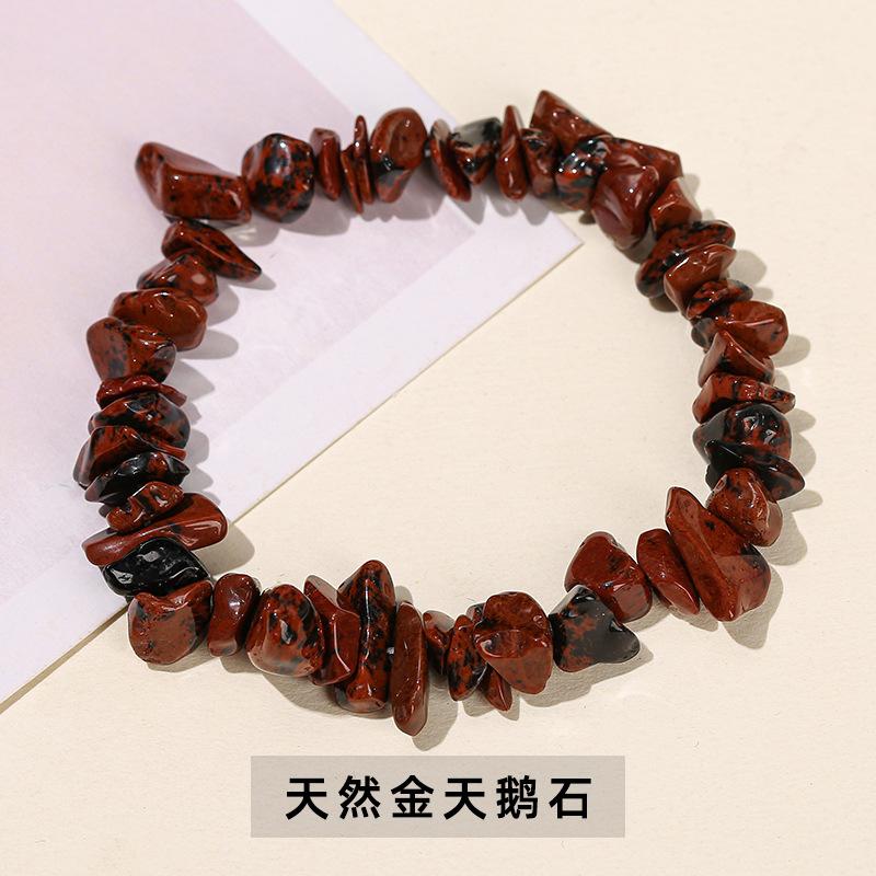 Натуральный кристалл агат, разноцветный крошечный камень, эластичный браслет, неправильной формы, европейские и американские украшения