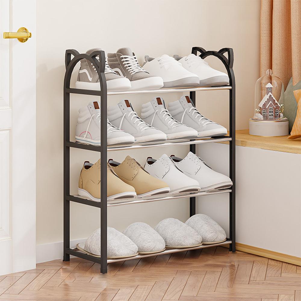Creative Simple Plastic Assembly Shoe Rack Cartoon Multi-Layer Assembly Home Shoe Rack Dormitory Stainless Steel Storage Rack