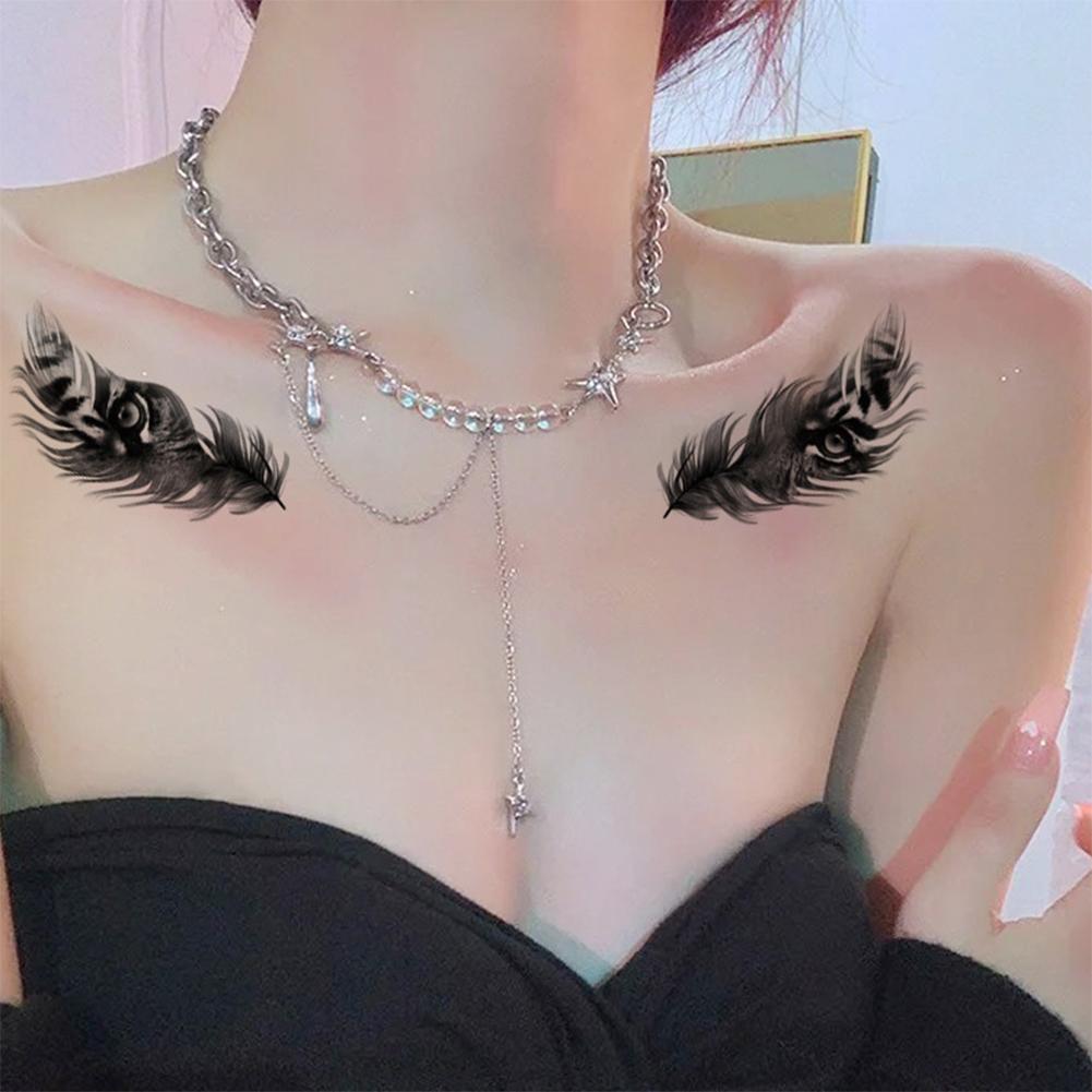 Маленькие свежие черные татуировки наклейки водонепроницаемые долговечные татуировки наклейки боди-арт татуировки для женщин мужчин