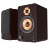 Полочная акустическая система 100 Вт, активный вход для динамика, 4 дюйма, твитер, 2 полосы, 2 комплекта, 1 комплект, деревянный, коричневый (RMS) Bluetooth/USB-вход/AUX-вход/Оптический