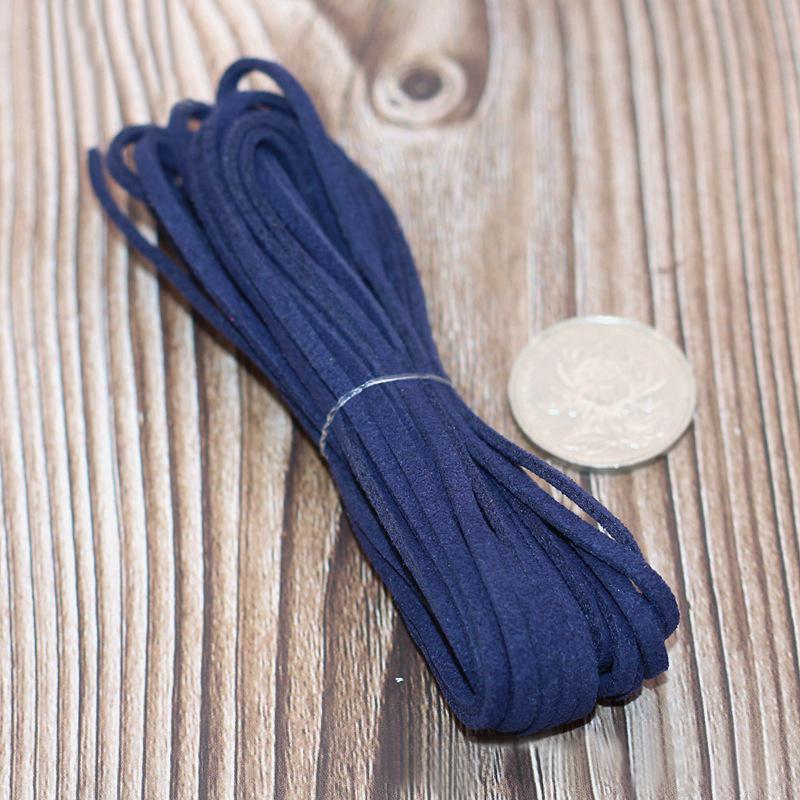 5M Длинный Кожаный Шнурок Плоский Искусственный Замшевый Шнур Нить DIY Браслет Фурнитура Веревка Шнур Изготовление Ювелирных Изделий Толщина 3мм Принадлежности