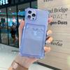 Card Bag Shockproof Phone Case For iPhone 15 14 13 12 11 Pro Max XR X XS 6 7 8 Plus SE Mini Clear Color Soft Frame Hard Cases