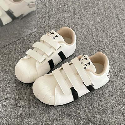 Вышивка универсальные маленькие белые туфли женские 2025 новые весна и осень спортивная обувь липучка немецкие тренировочные туфли уродливые милые туфли с большой головой