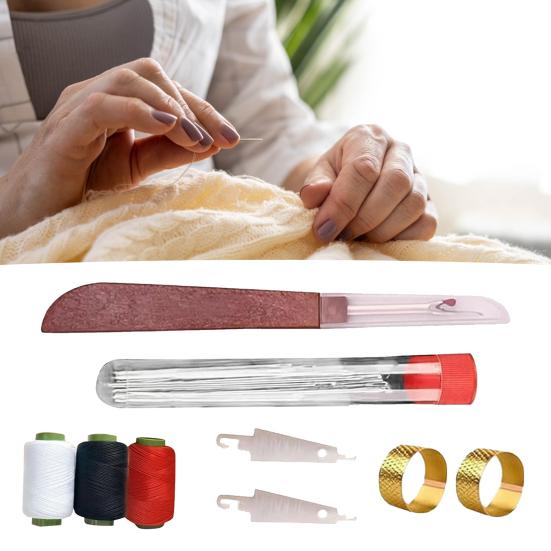 37 шт./набор швейных инструментов для начинающих Портативные иглы Нитки Набор для ручного ремонта Дорожный набор для ручного шитья с наперстком Распарыватель швов