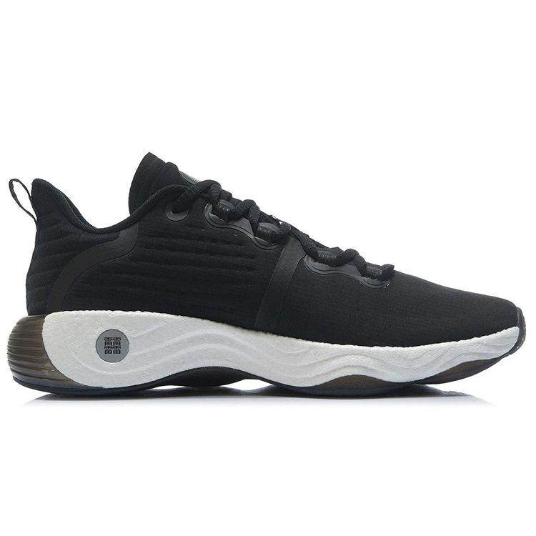 Li-Ning Unbounded 3 амортизирующие нескользящие износостойкие поддерживающие легкие низкие повседневные туфли мужские кроссовки черные AFPR029-2