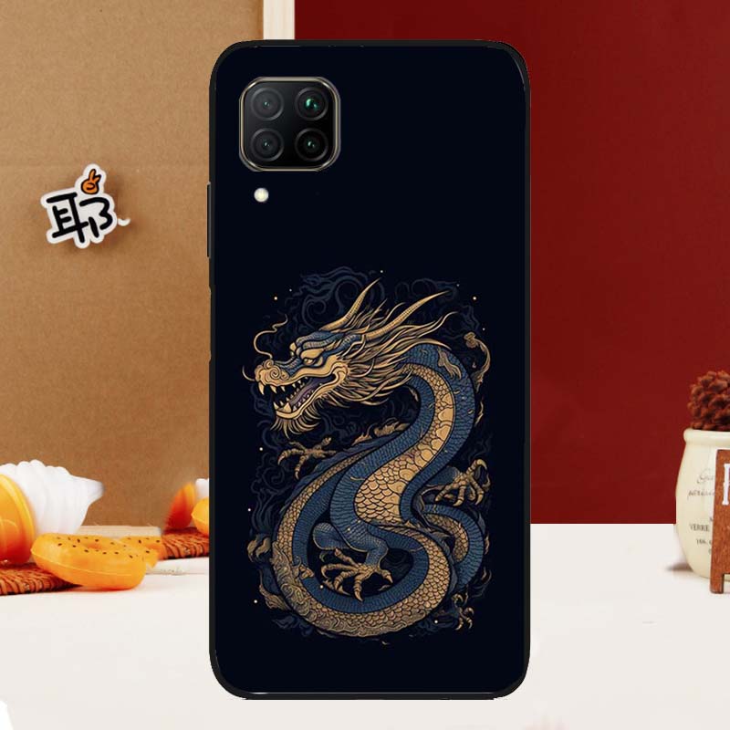 Чехол в китайском стиле с журавлем и драконом для Huawei Nova 12s 12i 7i 8i 11i 11 9 10 SE Y60 Y61 Y70 Y72 Y73 Y90 Y91 P30 P40 Lite