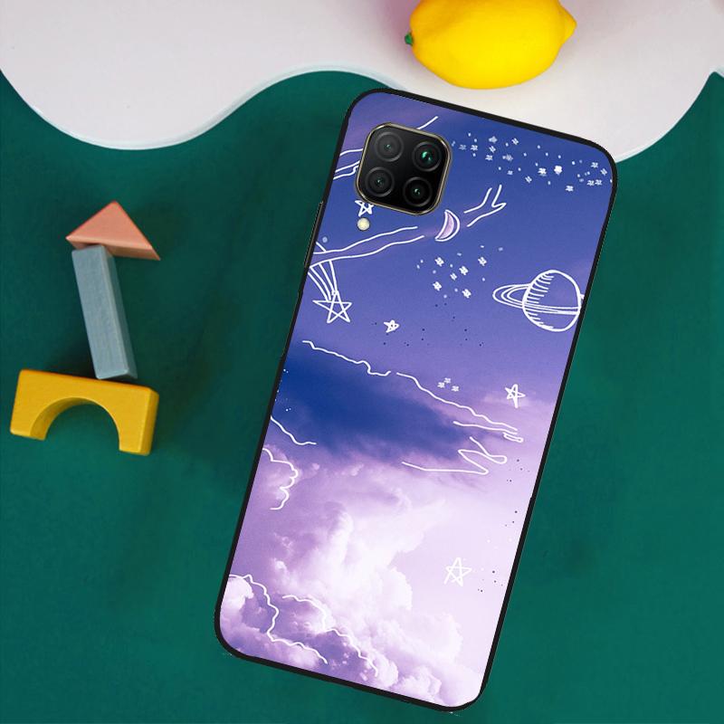 Фиолетовая эстетика для Huawei Nova 9 10 SE 8i 11i 12i 12s Y60 Y61 Y70 Y90 Y72 Y73 Y91 P60 Pro P40 P30 Lite Чехол