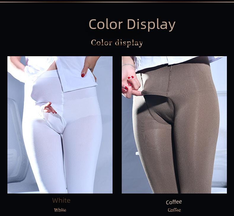 Мужские вельветовые колготки Qinghe 200D с двойной ластовицей - Осень/Зима