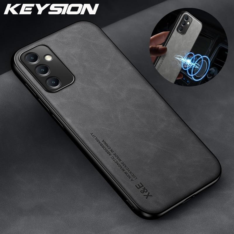 KEYSION Роскошный кожаный чехол в стиле ретро для Samsung A24 A23 5G, силиконовая противоударная задняя крышка для телефона Galaxy A23 A24 4G