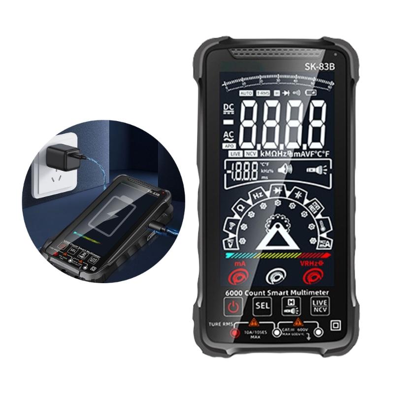 High Precisions Digital Multimeter with Large LCD Display & Auto Ranging Functionality Portable Handheld Multimeter