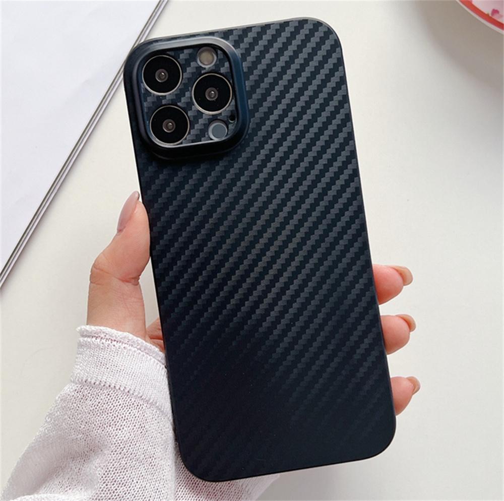 Ультратонкий матовый чехол из углеродного волокна для iPhone 15 14 13 12 Mini 11 Pro Max 15pro XS XR X 6 7 8 Plus SE 0,2 мм PP Задняя крышка