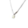 [I2600] - Silver Necklace 'Opal Goddess' Silver White (rhodium-plated) - 8x6 Mm