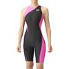 Купальник Гоночные шорты Половина Черный x Розовый XO [Arena] Слитный (Открытая спина, Нога) Женский (БКПК)