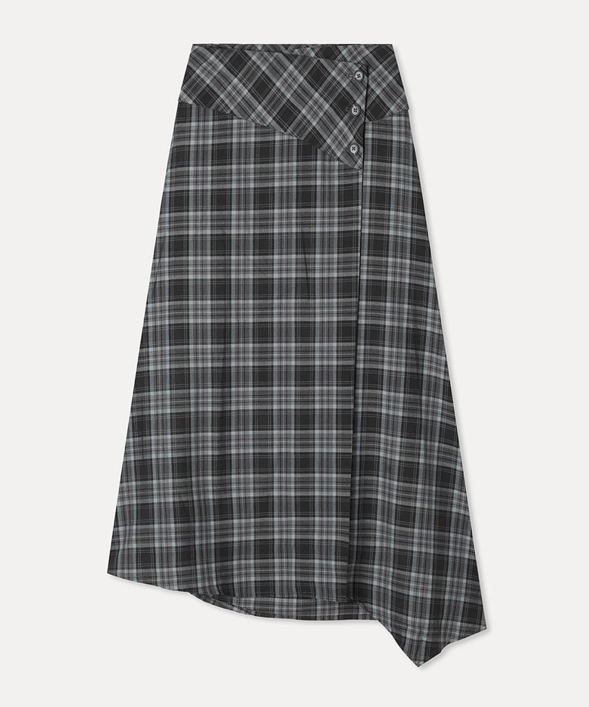 MIXXO Клетчатая асимметричная юбка Re Whg326B_Miwwhg50Qb