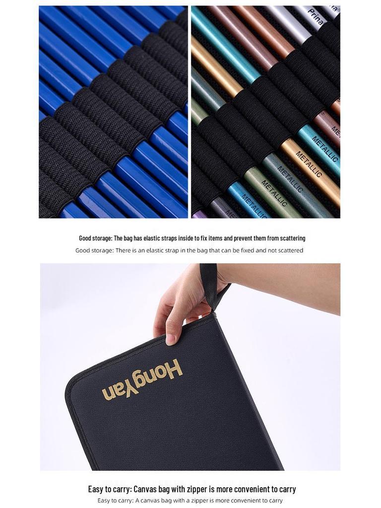 Набор для рисования и скетчинга из 76 предметов с водорастворимыми масляными цветными карандашами и сумкой для хранения