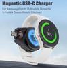 Портативное магнитное зарядное устройство 2 в 1 Type-C для Samsung Galaxy Watch 7 Ultra, USB-кабель для быстрой беспроводной зарядки для Galaxy Watch 6/6