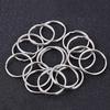 Trendy Unisex Hoop Accessory 10 Pieces Silver Rings 1.5*25mm 20 Pieces Key Rings Key Chain Metal Loop