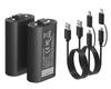 ElecGear Аккумуляторный блок литий-ионный для контроллера Xbox, два перезаряжаемых литий-ионных аккумулятора емкостью 1200 мАч с двумя USB-кабелями для передачи данных и зарядки для Xbo