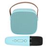Мини-караоке-машина с беспроводным микрофоном, портативная Bluetooth-колонка для детей и взрослых, синяя