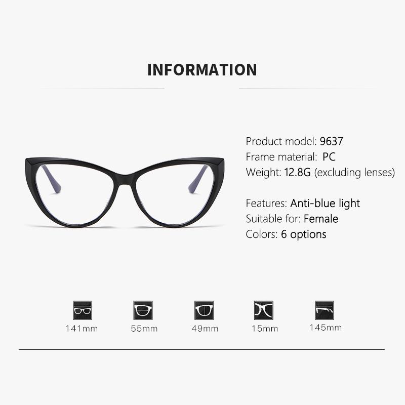 Винтажная оправа для очков «кошачий глаз» с прямоугольной оправой для женщин с миопией.