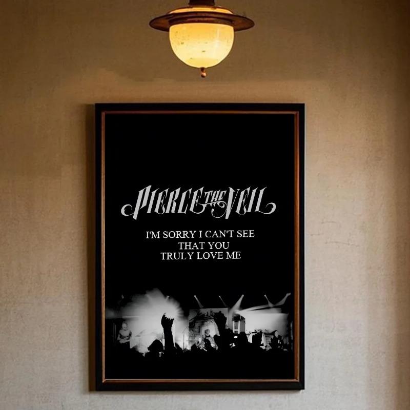 Pierce The Veil Группа Столкновение С Небом Постер HD арт липкая стена водонепроницаемый дом гостиная спальня бар эстетическое украшение