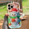 Phone case: 2D flat design, suitable for iPhone 18, 17, 16, 15, 14, 13 Pro protective cases, Christmas snowman, perfect Christmas and Halloween holida