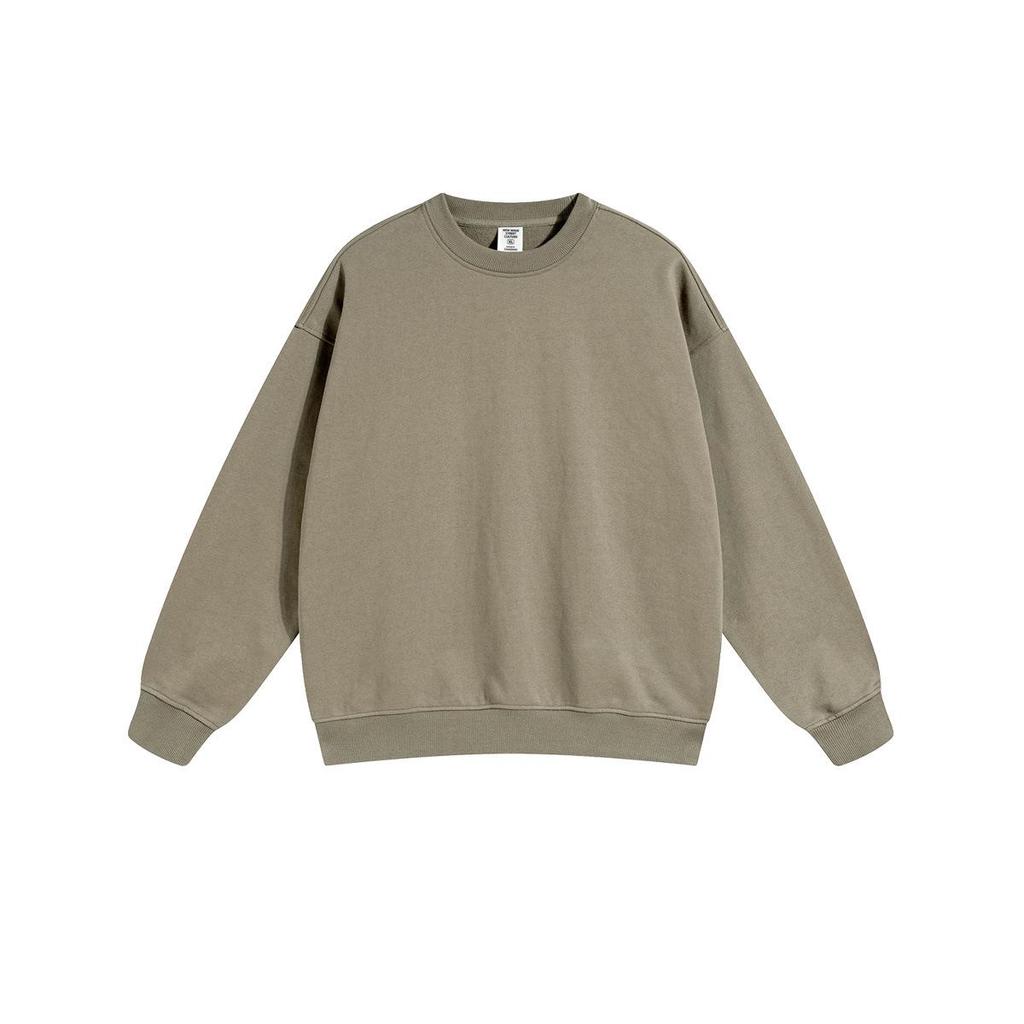 2024 Autumn/Winter Men's High-Quality 450G Terry Crewneck Sweater - Fashionable and Loose Fit