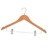 Clothes Hanger with Clips Closet Non Slip Pant Sturdy Wood for Coats