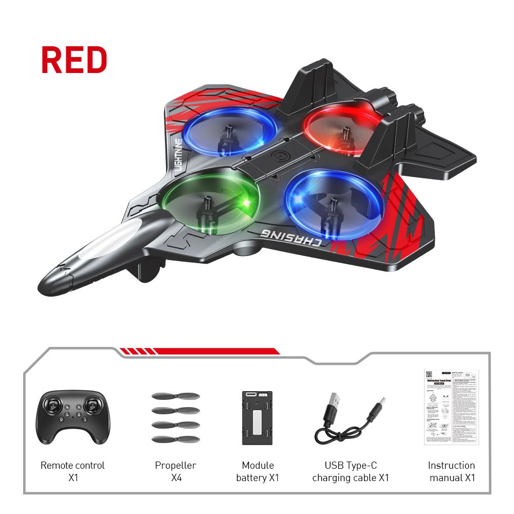 NEW E72 foam aircraft stunt intelligent fixed height hover 360 °turn UAV remote LED lights control fighter A gift for a boy toy
