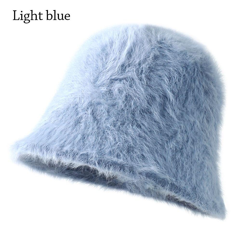 Плюшевая кепка рыбака, меховая панама, плюшевая шляпа-ведро для женщин