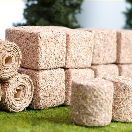 4 шт. Миниатюрная модель тюка сена, реалистичное украшение для мини-стога сена, крошечный круглый искусственный тюк соломы, аксессуары для украшения кукольного домика на ферме