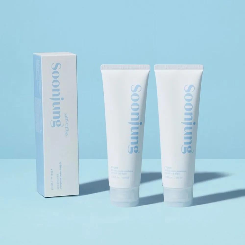 Увлажняющая эмульсия Soonjung 10-Free 130 мл x 2 / Свежий, увлажняющий, гипоаллергенный, слабокислотный лосьон / Веганская сертификация