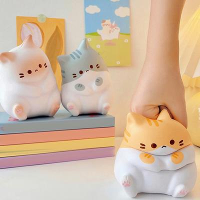 Игрушка-кот для снятия стресса, мультяшный, мягкая, эластичная, толстый котенок, сжимаемая игрушка, для расслабления, снижения тревожности, животное, сенсорная игрушка, сувениры для вечеринки
