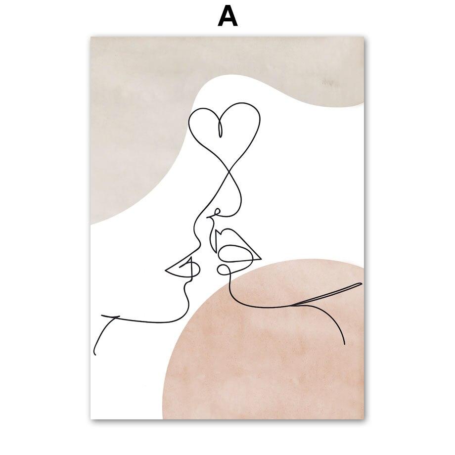 Настенное искусство, холст, современный минималистский стиль, шляпа, девушка, сердце, скандинавские постеры, живопись и принты, настенные панно для гостиной, дома