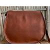 New Vintage Saddle Bag Genuine Goat Leather Brown Messenger Shoulder Big Capacity