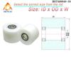 1pcs 10x35x50 Plastic Double Bearing POM Coated Roller BST680035-50 35mm Diameter Nylon Guide Wheel 10*35*50 Plastic Bearing