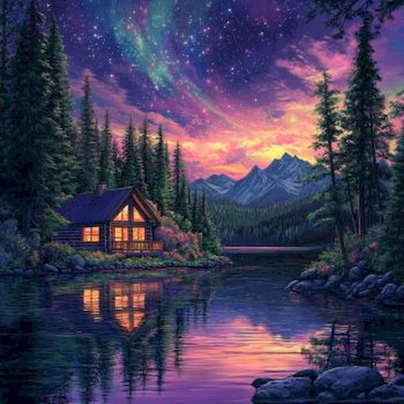 Алмазная картина Пейзаж Полная вышивка квадратная алмазная картина Бисероплетение Алмазная мозаика Наборы для вышивки крестом Бисероплетение