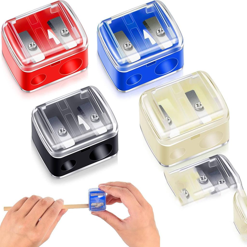 Точилка для карандашей с двойными отверстиями, многоцелевая механическая точилка для карандашей для макияжа, косметические офисные школьные принадлежности