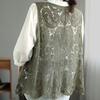 Летний женский кружевной жилет, свободный кардиган с вырезом, жилет в богемном стиле из хлопка с V-образным вырезом, тонкая верхняя одежда