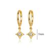 925 Silver Needle Vintage Geometric Pendant Earrings Round/Square/Shell Earrings for Women Fashion Jewelry Pendientes