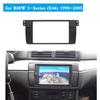 Double 2 Din Fascia For BMW 3 Series E46 1998-2005 Radio DVD Stereo Panel Dash Mount Trim Kit Frame Wiring + Antenna Adapter
