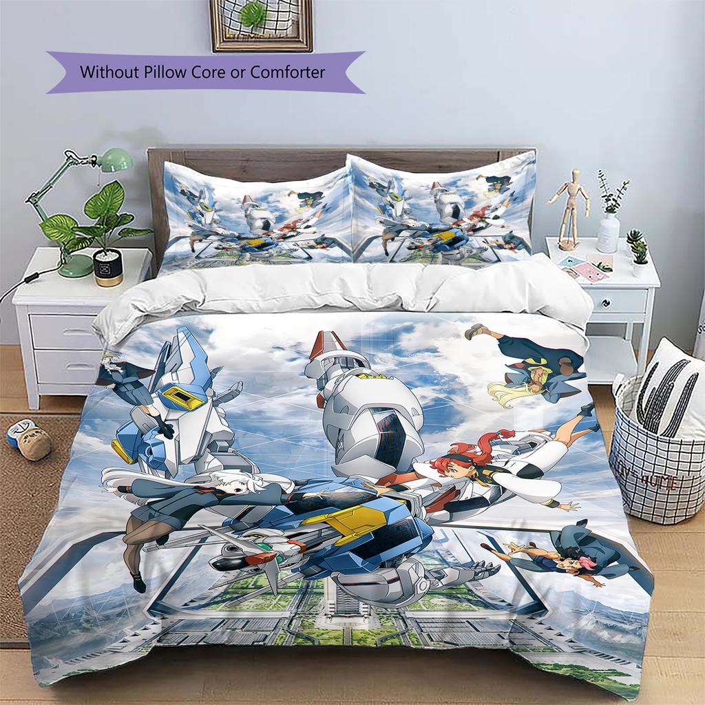 Mobile Suit Gundam Epic Battle Bedding Set Duvet Cover Pillowcase No Filler, Soft Home Bedroom Decor, Perfect Gift for Fans.chl