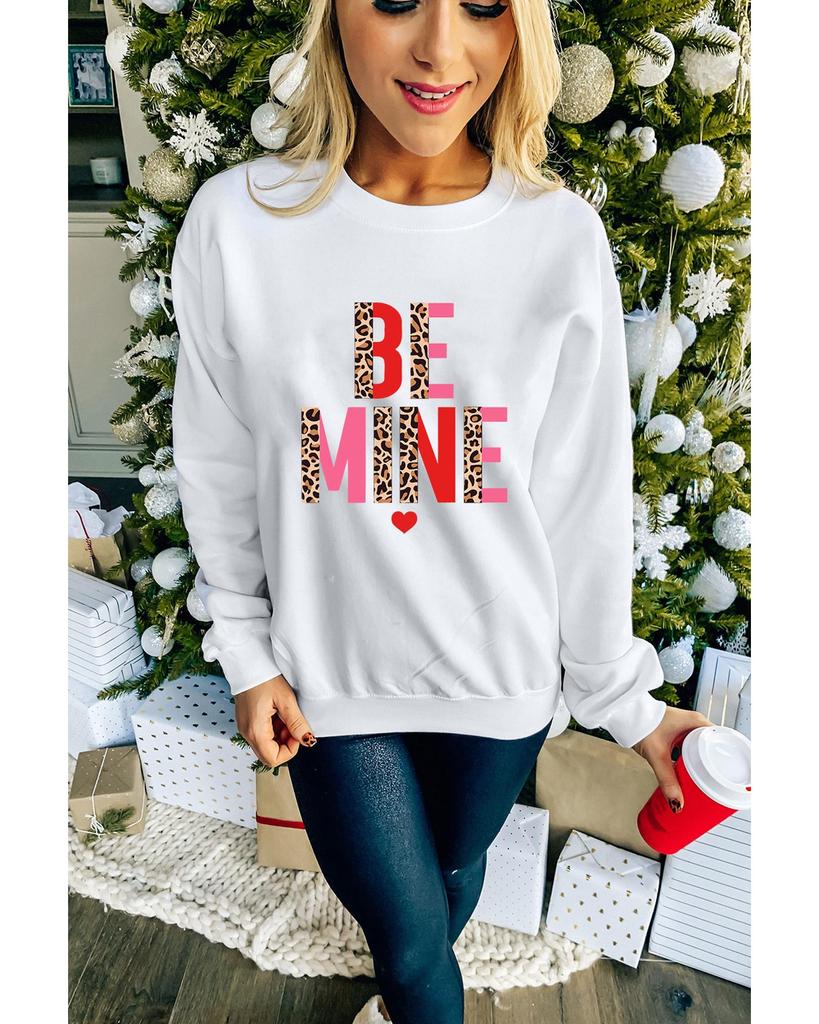 Azura Exchange Свитшот с длинным рукавом и принтом «Леопардовое сердце»