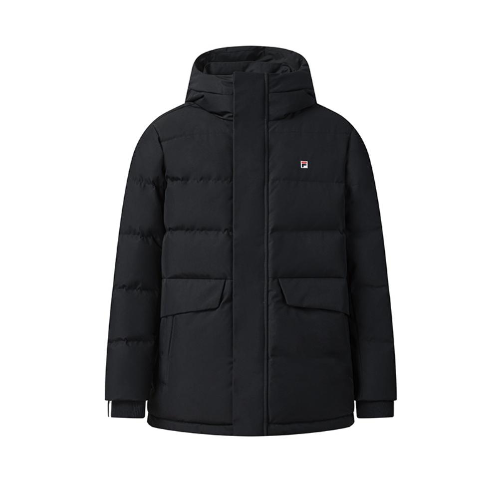 Fila Наследие Теплая Удобная Повседневная Универсальная Пуховая Куртка Средней Длины Мужская Верхняя Одежда Легендарный Синий F11M548904FNV