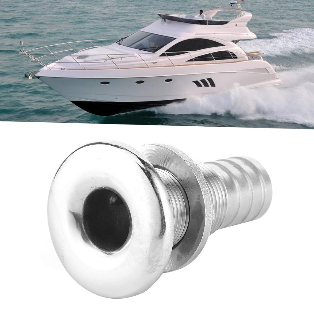 Thru Hull Fitting Yacht 34in Outlet 316 Stainless Steel Boat Water Drainage Fittings Plug