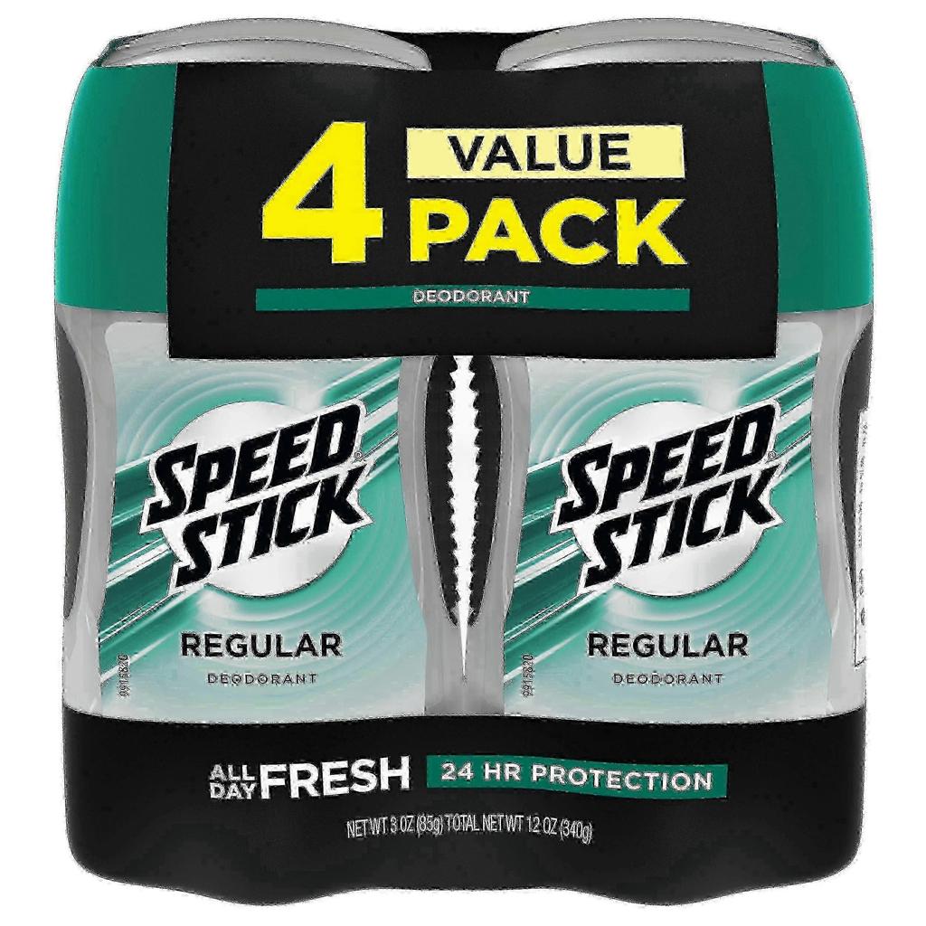 Speed Stick Regular Deodorant for Men, 4-Pack, Essential for Daily Use in the UK Market