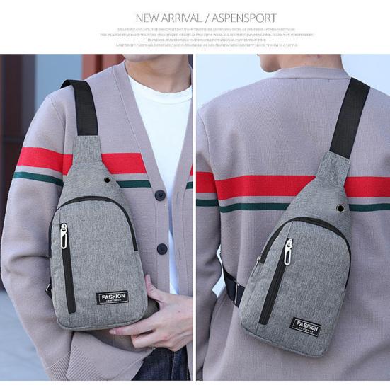 Мужская нагрудная сумка-слинг, большая вместительная водонепроницаемая парусиновая сумка с регулируемым ремешком на молнии, сумка через плечо для путешествий на открытом воздухе, сумка для телефона на одно плечо