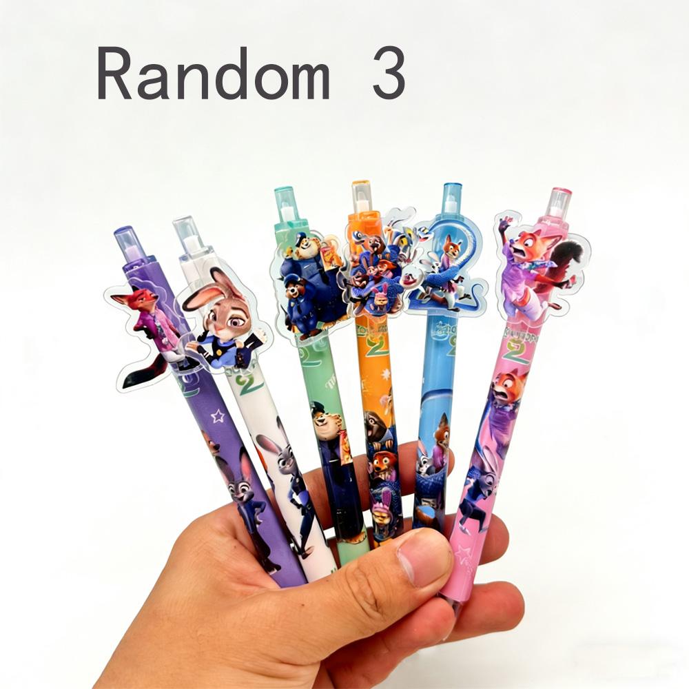 Zootopia 2 Cartoon Movie Merchandise Cultural Creativity Decal Pen High-Quality Ins Student Click-Up Ballpoint Pen
