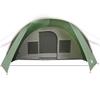 6 Person Tunnel Tent in Green and White 890 x 470 x 220 cm